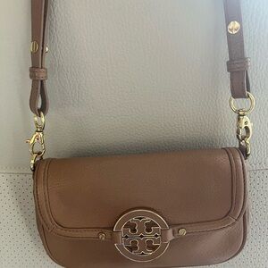 Tory Burch Brown Leather Crossbody Bag